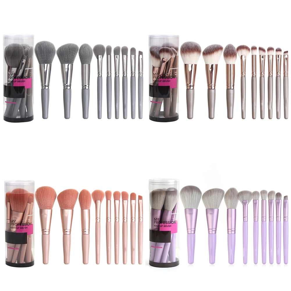 Makeup Brushes Premium Synthetic Foundation Powder Concealers Eye Shadows  Makeup 9 Pcs Brush Set 