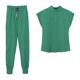 thumbnail image 1 of Conjunto de uniforme médico para mujer, camiseta médica con escote en V elástico y pantalón deportivo, unisex, lavable Color Verde M, 1 of 9