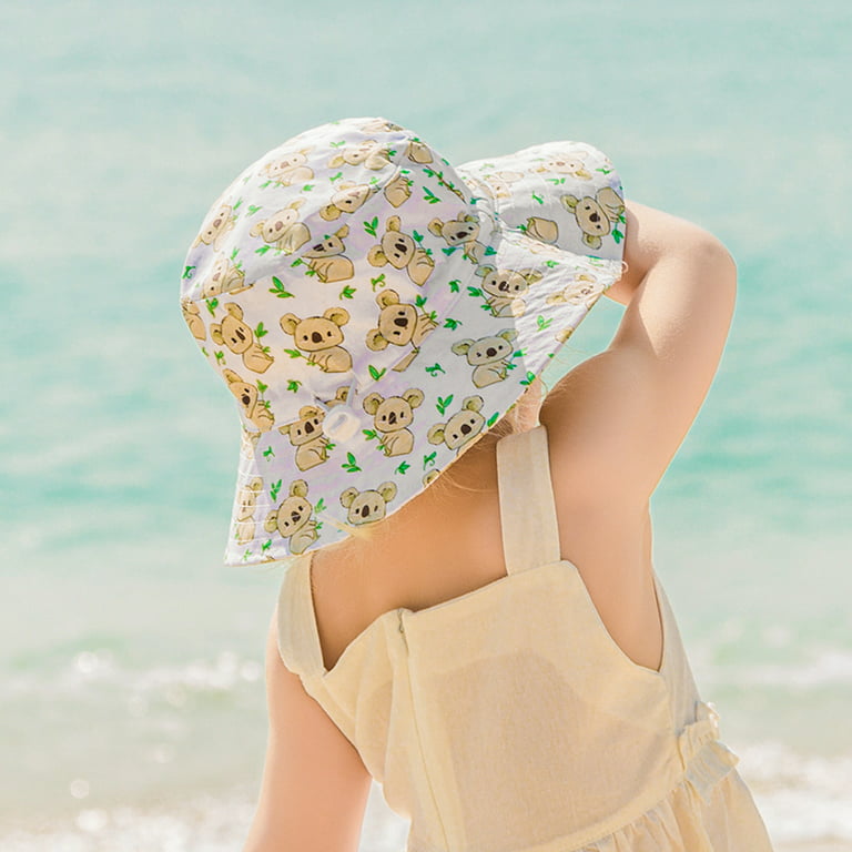 Kids Childrens Bucket Hat Sun Hat Summer Beach Fisherman Organic Cotton Boy  Girl