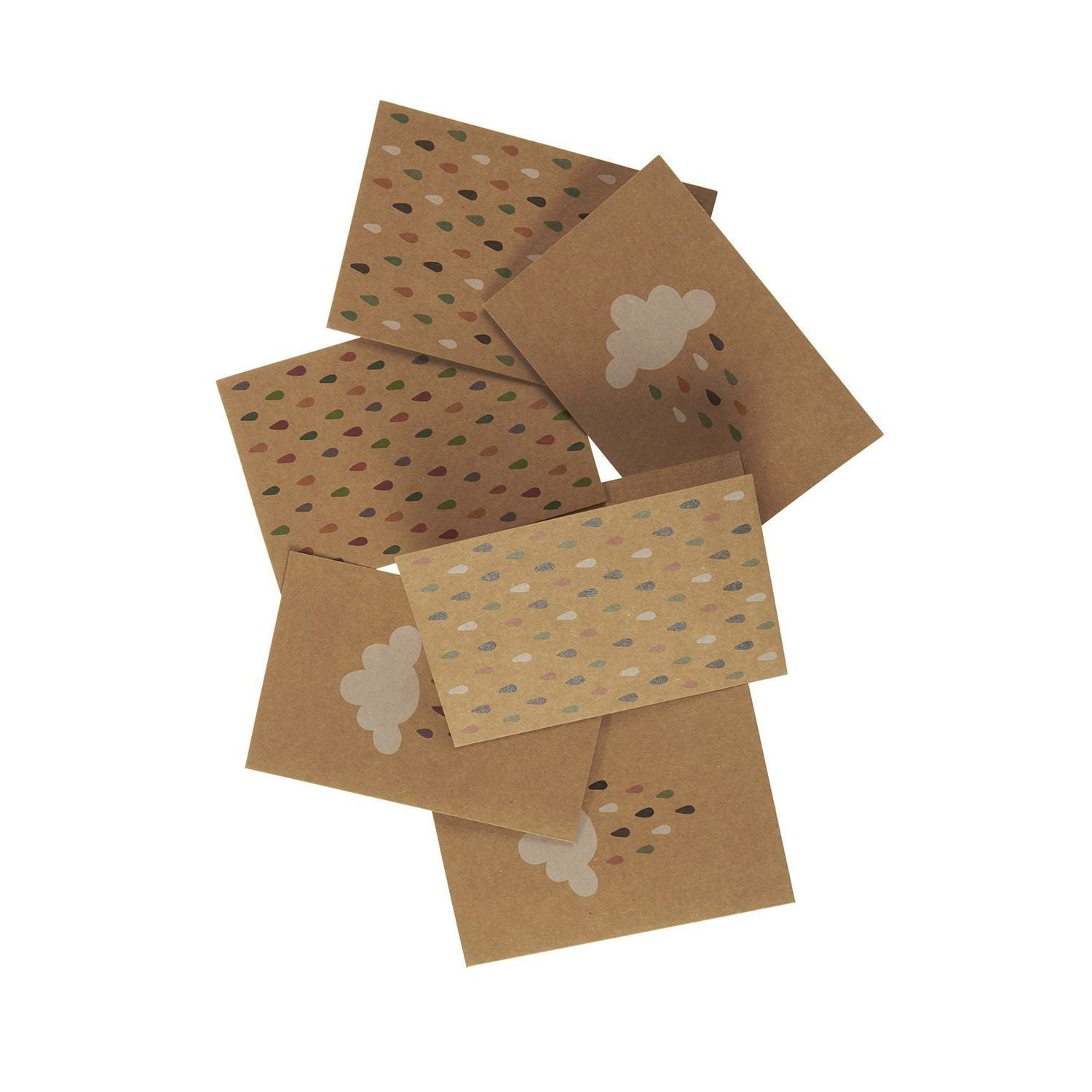 36 Pack All Occasion Greeting Cards Bulk Colorful Rain Drop Designs