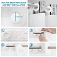 thumbnail image 4 of No Hook Shower Curtain, Grey Wood Grain Shower Curtains for Bathroom with See Through Top Window, Country Vintage Barn Door Rustic Lodge Waterproof & Washable Bath Curtain 66"x72", 4 of 9