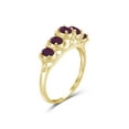 thumbnail image 3 of JewelersClub Ruby Ring Birthstone Jewelry – 1.00 Carat Ruby 14K Gold Plated Silver Ring Jewelry – Gemstone Rings with Hypoallergenic 14K Gold Plated Silver Band, 3 of 4