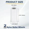 thumbnail image 2 of 2 Pack Nylon Roller Wheel with Bearings, 5/8"x2-3/8"x4-3/4" Nylon Pulley, 2 of 5