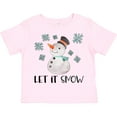 thumbnail image 3 of Inktastic Let It Snow Cute Snowman in Hat and Scarf Boys or Girls Toddler T-Shirt, 3 of 5