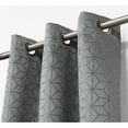 thumbnail image 2 of Safdie & Co. Wrinkle Free Curtain Geo Blackout 84"L in Alloy Grey, 2 of 3