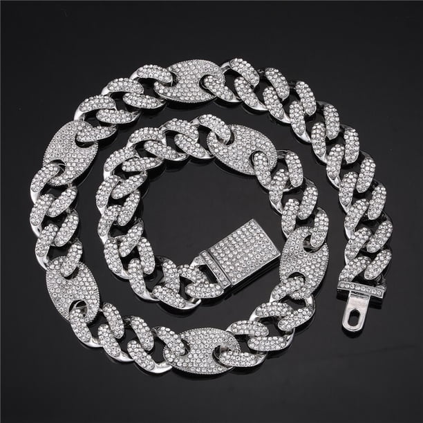 Cadena de eslabones cubanos de cadera para hombres, collar cubano helado de Miami, collares ostentosos chapados en oro, joyería de rapero de 13MM para hombres y mujeres Tan Jianjun unisex
