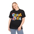 thumbnail image 3 of Cereal Killer T-shirt in Ransom Note Style Funny Unisex Heavy Cotton Tee, 3 of 5