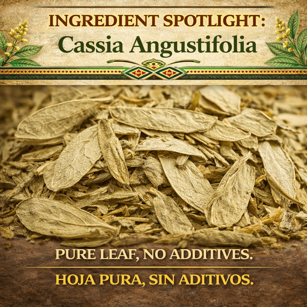 Hoja de Sen Té (Senna Leaf Tea Natural) Net Wt. 4 oz (113g) - 100% Natural, Vegan
