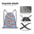 thumbnail image 4 of Gaeub Flamingo Drawstring Backpack Bag Sport Gym Sackpack Heavy Duty String Backpack for Men Women-Medium, 4 of 6