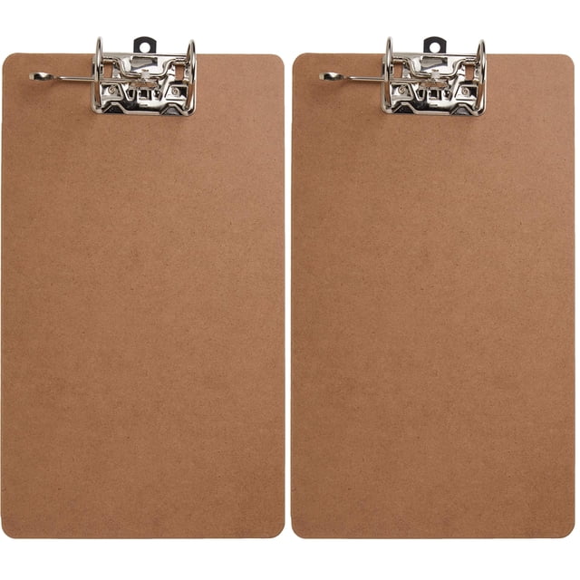 Tableros de Clip Officemate de Madera Reciclada con Clip de Palanca Arqueada, Paquete de 2
