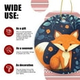 thumbnail image 3 of Cute Cartoon Foxes In The Forest With Blue Leaves And Orange Flowers - Christmas Ornament Xmas Keepsake Ceramic Ornaments Holiday Decorations for Tree Christmas Gift Ideas 2.95in, 3 of 6