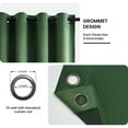 thumbnail image 3 of Topfinel 100% Blackout Luxury Velvet Grommet Back Curtains, Moss Green, 52 x 84 Inch, 2 Panels, 3 of 12