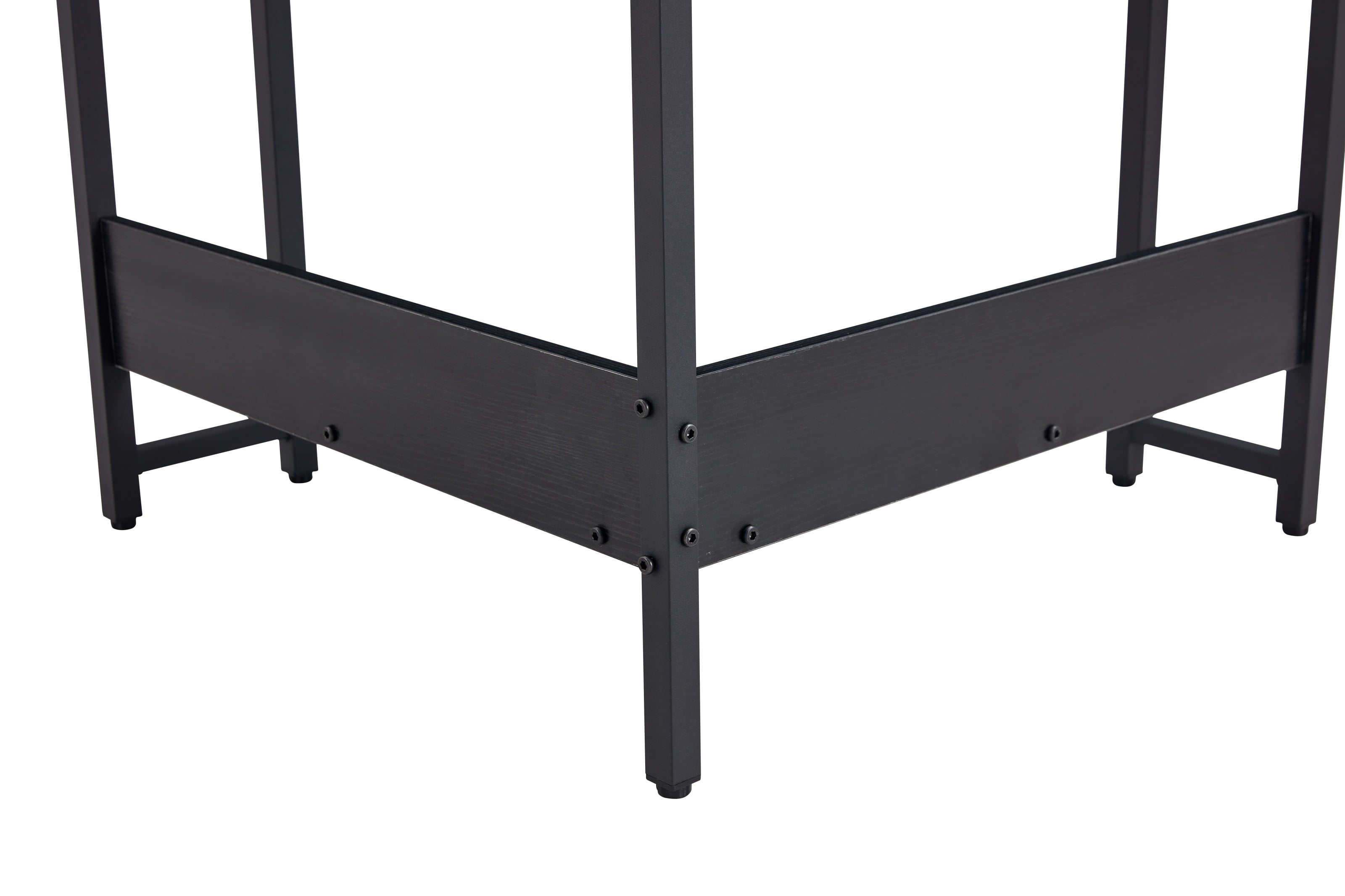Lowestbest Rustic Computer Corner Desk, Triangle Working Table with Smooth Keyboard Tray, Black Lowestbest Rustic Computer Corner Desk, Triangle Working Table with Smooth Keyboard Tray, Black