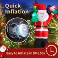 thumbnail image 3 of 6FT Christmas Inflatables Santa Claus with Welcome Sign and Tree, Outdoor Christmas Holiday Decorations Clearance Blow Up Santa with Built-in 4 LED Lights for Home Party Yard Lawn, 3 of 9