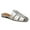 Silver, variant on YDN Women Closed Square Toe Braided Mules Slip on Low Chunky Heel Backless Sandals Chic Daily Heeled Slides Size 7 Gold