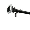 thumbnail image 2 of Exclusive Home Prism 1" Curtain Rod and Coordinating Finial Set, Matte Black, Adjustable 66"-120", 2 of 8