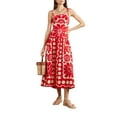 thumbnail image 1 of SUNSIOM Robe Longue à Bretelles Spaghetti pour Femmes Sans Manches Dos Nu à Imprimé Floral Robe Moulante Robes de Cocktail pour Fête, 1 of 7