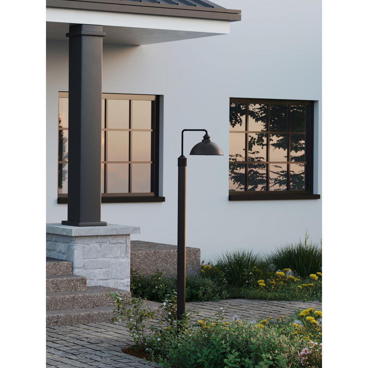 Progress Lighting P5390 7 Foot Aluminum Outdoor Light Post - Black