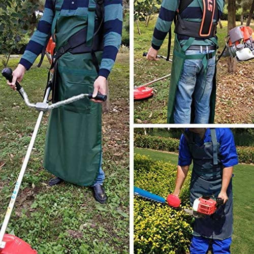 PYYAN-Trimmer Safety Chaps with Pocket Adjustable Straps Waterproof Weeding Apron for Grass Trimmer Garden Work Apron Bib