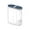 Blue, variant on Food Storage Containers Suitable for family daily life Beautiful and practical Plastic Grain Container 2 Compartments Kitchen Storage Jar (White)