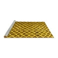 thumbnail image 2 of Ahgly Company Machine Washable Indoor Round Abstract Yellow Contemporary Area Rugs, 7' Round, 2 of 4