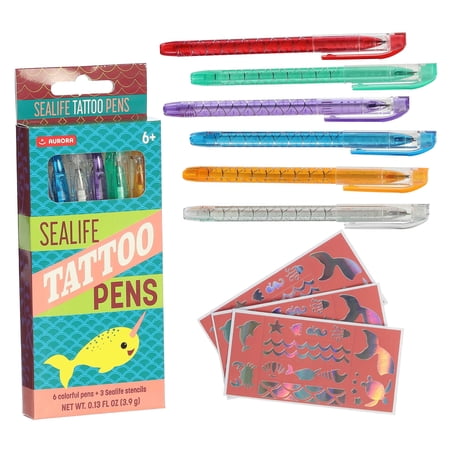 Aurora Toys - Small Multicolor - Sealife Tattoo Pens - Engaging Toy