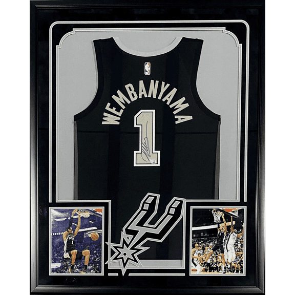 Victor Wembanyama Signed Framed San Antonio Spurs Jersey Fanatics Authentic