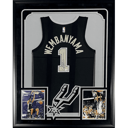 Sale Victor Wembanyama Signed Framed San Antonio Spurs Jersey Fanatics Authentic