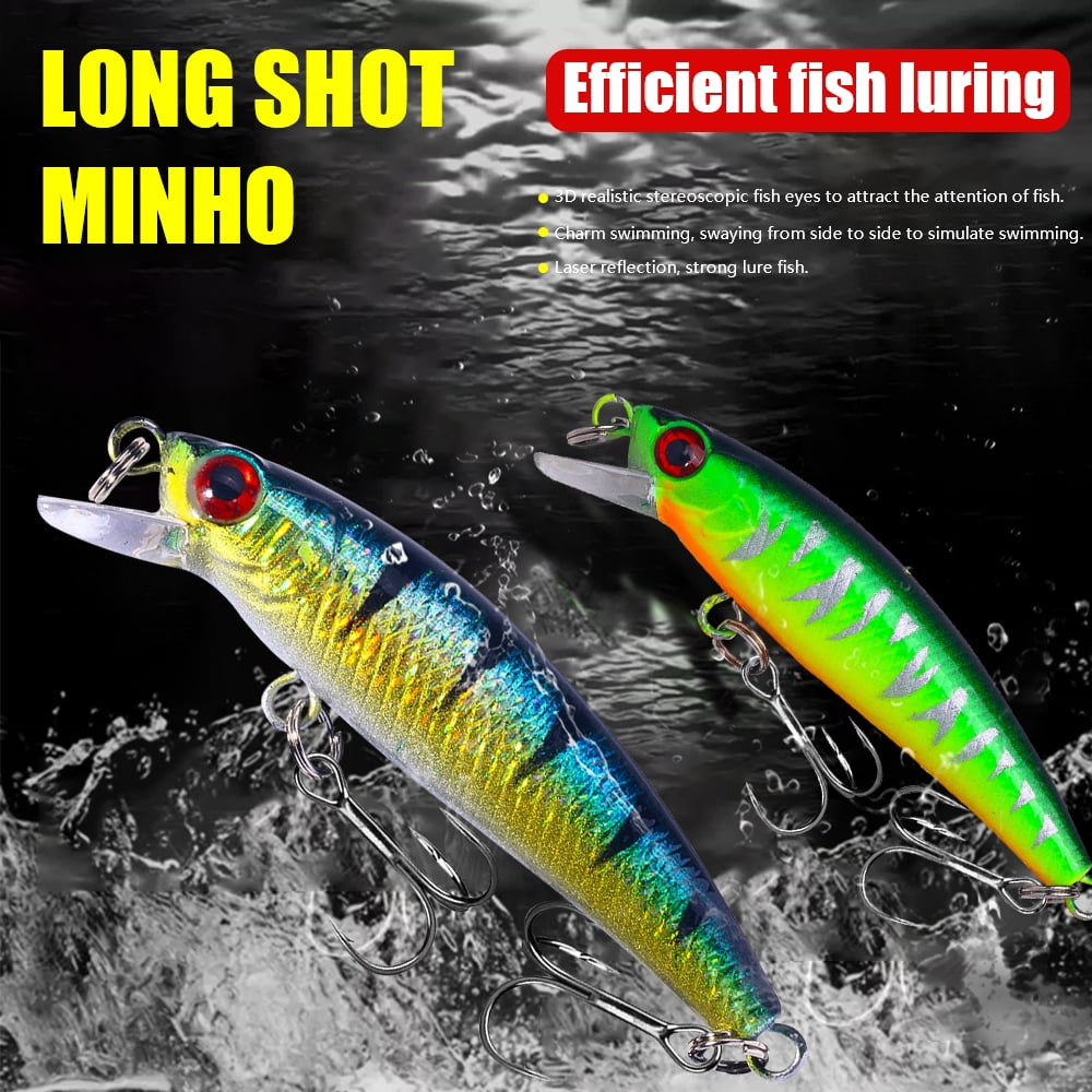 HENGJIA Fishing Lures, Jerkbait for Bass Fishing Minnow Lure Set Fishing Plugs Hard Baits Swimbaits Topwater Lures for Trout Bass Perch Fishing,24pcs