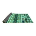 thumbnail image 2 of Ahgly Company Indoor Square Abstract Turquoise Blue Modern Area Rugs, 5' Square, 2 of 4