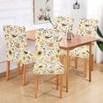 thumbnail image 2 of Yayeee 2 Pack Dining Chair Covers Stretch Parson Chairs Slipcovers Seat Protector, Beige Birds Floral, 2 of 6