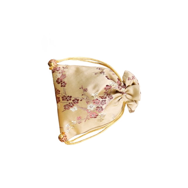 Sonducket Bolsa de joyería de brocado con cordón bordado de estilo chino a prueba de polvo organizador de regalos de boda bolsas de favores de fiesta Ropa, zapatos y accesorios Miscelánea Oro Sonducket AP017451-02