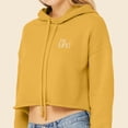 thumbnail image 5 of Dalix Be Kind Embroidered Fleece Cropped Hoodie Cold Fall Winter Women in Heather Mustard S Small, 5 of 5