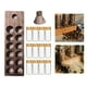 thumbnail image 5 of Frasco para granos de café con estante, frasco de vidrio para almacenar alimentos, tubo de ensayo, recipiente hermético para cereales. Embudo 12 Agujeros Marrón, 5 of 8