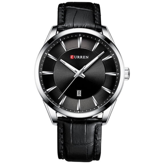 CURREN 8365 Quartz Man Wristwatch Watch for Male with Leather Strap Band Calendar Indicator Date Waterproof Mens Watches Wearable Accessories