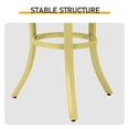 thumbnail image 4 of Outdoor Round Side Table, Light Yellow Powder-Coated Metal Frame, Adjustable Non-Slip Feet, Compact End Table, for Patio Balcony Living Room Bedroom, 4 of 7