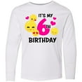 thumbnail image 3 of Inktastic Its My 6th Birthday with Smiling Emoticons Long Sleeve Youth T-Shirt, 3 of 5