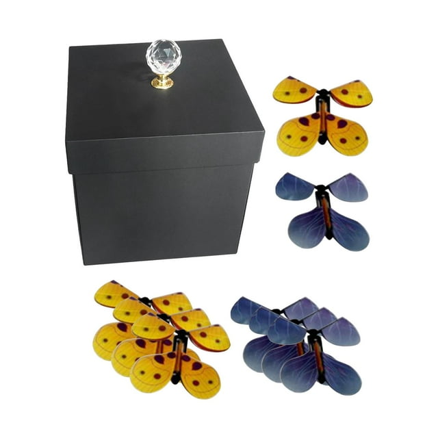 Caja de regalo con forma de mariposa explosiva, juguetes de mariposa de cuerda, recuerdos de fiesta para el Día de la Madre Negro