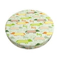 thumbnail image 6 of Uemuo Dachshund Dog Puppy Pattern Round Bar Stool Seat Covers Washable Stool Cushion Slipcover Elastic Bar Chair Covers-14 inch, 6 of 7