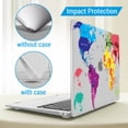 thumbnail image 6 of IBENZER Compatible with 2022 2021 2020 MacBook Air 13 inch Case M1 A2337 A2179 A1932, Hard Shell Case & Keyboard Cover & Type-C Adapter for Mac Air 13 (2018-2022), Map, AT13-MAP+1TC, 6 of 10