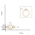 thumbnail image 4 of Angara Freshwater Cultured Pearl and Diamond Ring with Floral Halo in 14K Yellow Gold for Women | June Birthstone Jewelry for Her, 4 of 5
