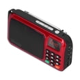 thumbnail image 3 of Altavoz de radio portátil Reproductor de música MP3 Mini radio con pantalla LED y linternaRojo, 3 of 10