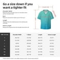 thumbnail image 5 of Balery Teal Turquoise Camisa Casual de Manga Corta con Botones para Hombre, Texturizada, Estilo Cubano, para Playa, Verano-Large, 5 of 5