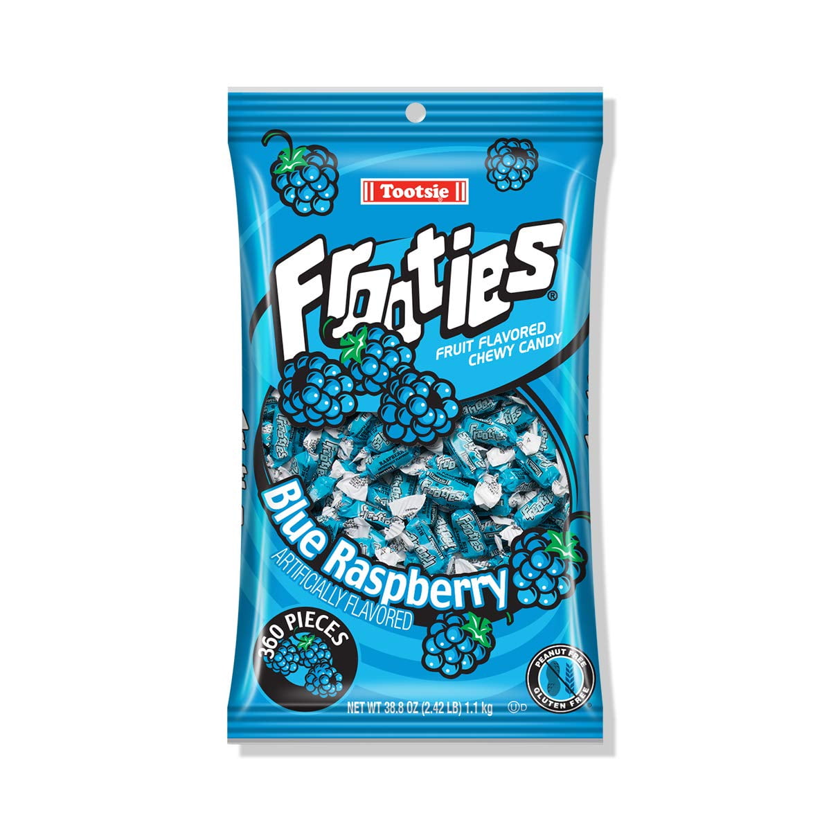 Buy Blue Raspberry Frooties Tootsie Roll Chewy Candy 360 Piece Count 388 Oz Bag Online At 7625