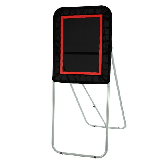 VEVOR Folding Lacrosse Rebounder for Backyard, 3x4 Ft Volleyball Bounce Back Net, Pitchback Throwback Baseball Softball Return Training Screen, Adjustable Angle Shooting Practice Training Wall, Black