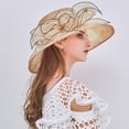 thumbnail image 4 of Womens Summer Dress Hat Wide Leaf Flower Bridal Shower Hat Sun Hats Beach Hat, 4 of 6
