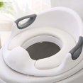 thumbnail image 2 of Asiento para baño infantil, entrenador de inodoro para niños y niñas, reductor de inodoro, protector contra salpicaduras/reposabrazos/respaldo/dibujos animados, inodoros ovalados y redondos, 2 of 4