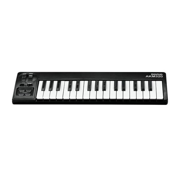 MIDIPLUS AKM320 Controlador de teclado MIDI USB, negro, 32 teclas