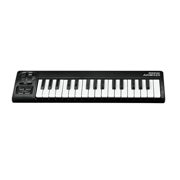 MIDIPLUS AKM320 Controlador de teclado MIDI USB, negro, 32 teclas