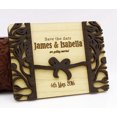 thumbnail image 1 of Custom Engraved Wooden Magnet Personalized Gift 20 Rustic Wedding Save the Date Wooden Magnet, 1 of 2
